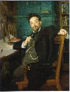 Richard Bergh Portrait of professor Karl Warburg oil on canvas